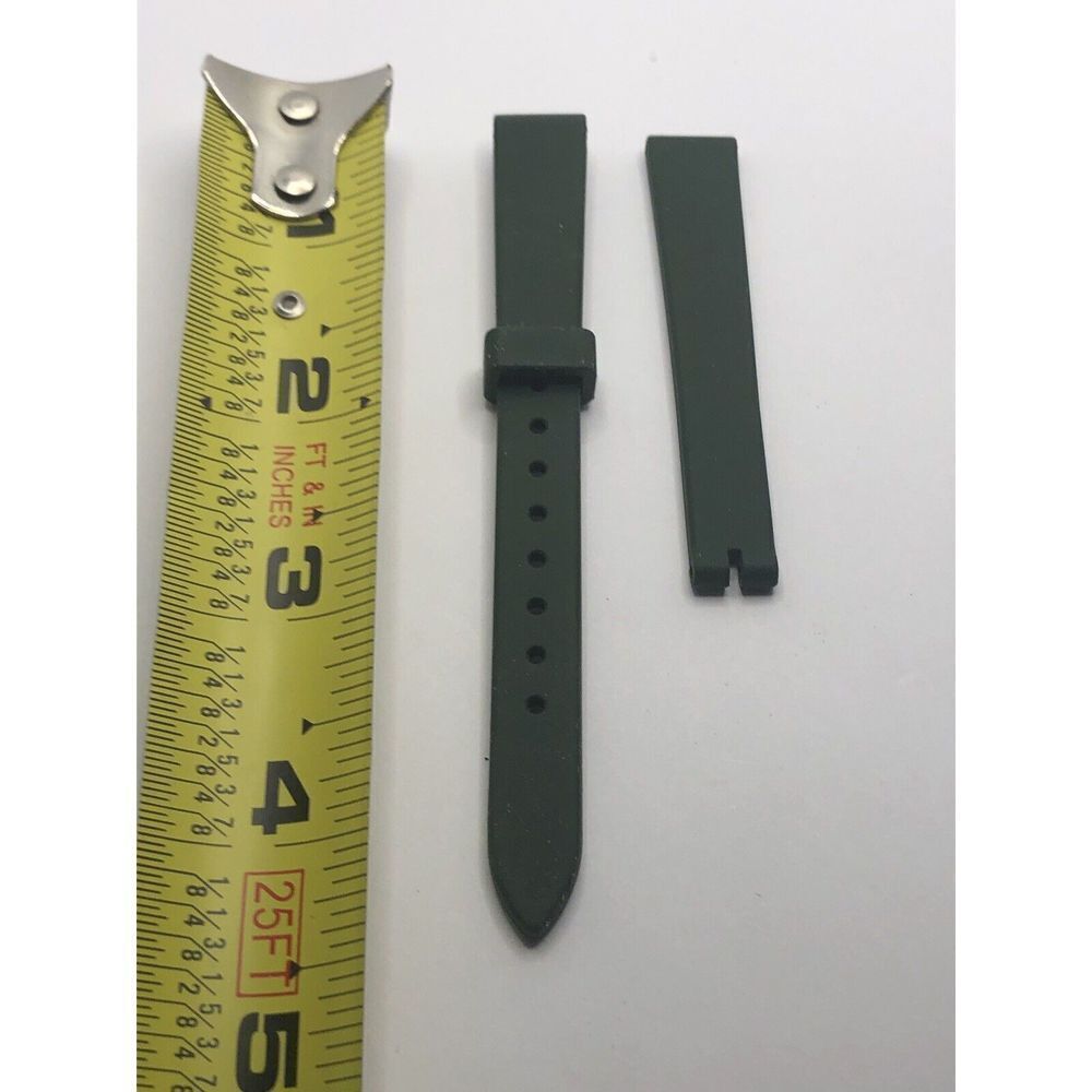 Kate Spade Watch Parts 2 piece Band Silicon 10mm Green No Clasp PY356